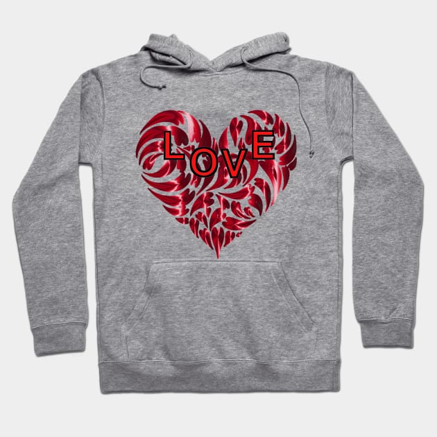 Love Heart Valentine Day Funny Gift Hoodie by karascom